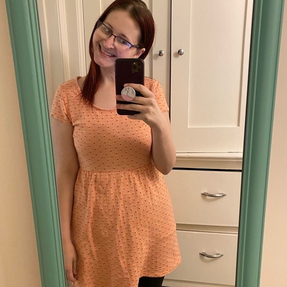Maison Jules Orange Dress Size Medium